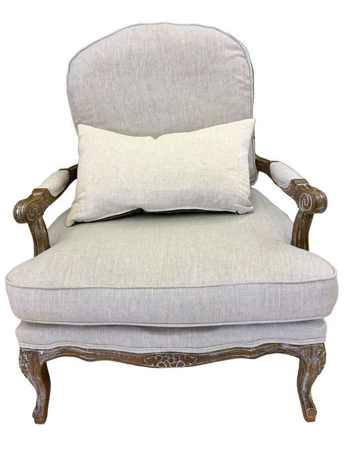 French Country Cane Back Bergère Accent Chair