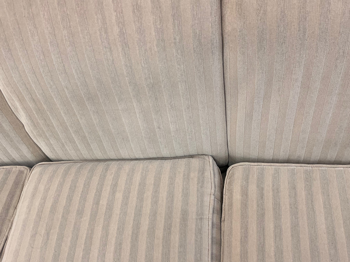 Neutral Stripe Traditional 3-Seater Sofa