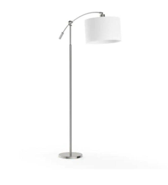 Brushed Steel Arc Floor Lamp