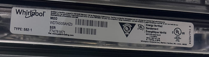 Whirlpool Dishwasher