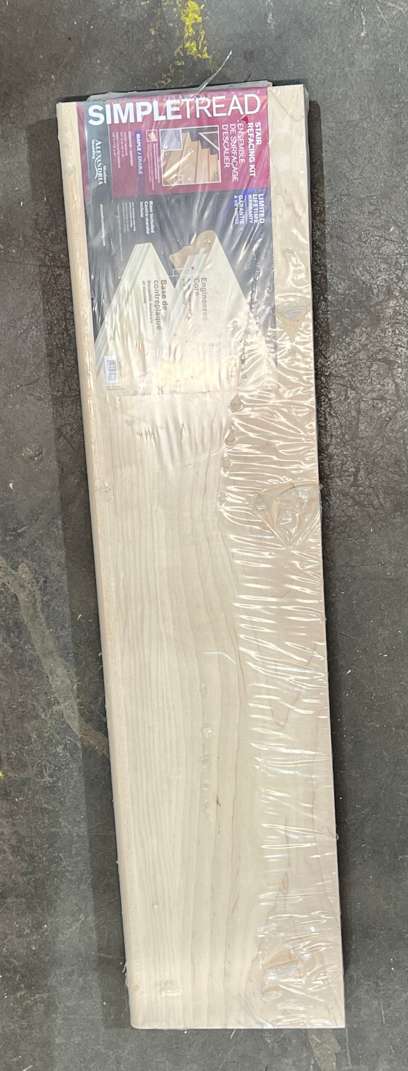 Alex Direct Inc 10 1/8-inch x 42-inch Maple Veneer Stair Tread Cap & Riser Kit