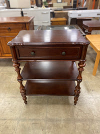 Mahogany Rectangular Two-tiered Side Table