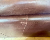 Richly Worn Espresso Leather: Classic Deep-Seated Statement Sofa