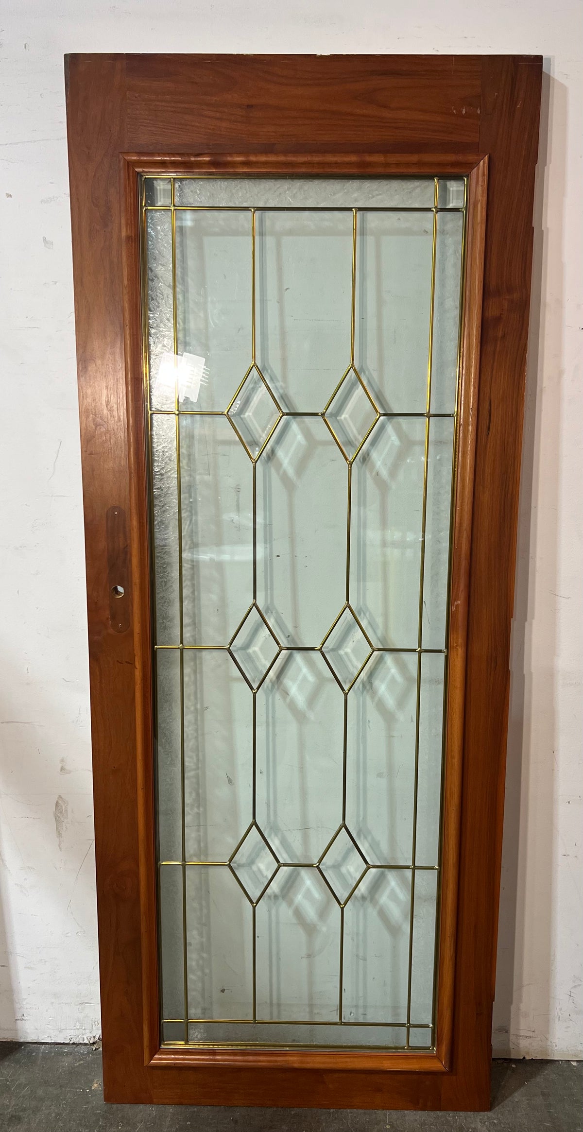 Solid Wood Door With Patterned Glass 31.5"W x 79.5"H