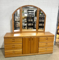 Arched Triple Mirror Dresser