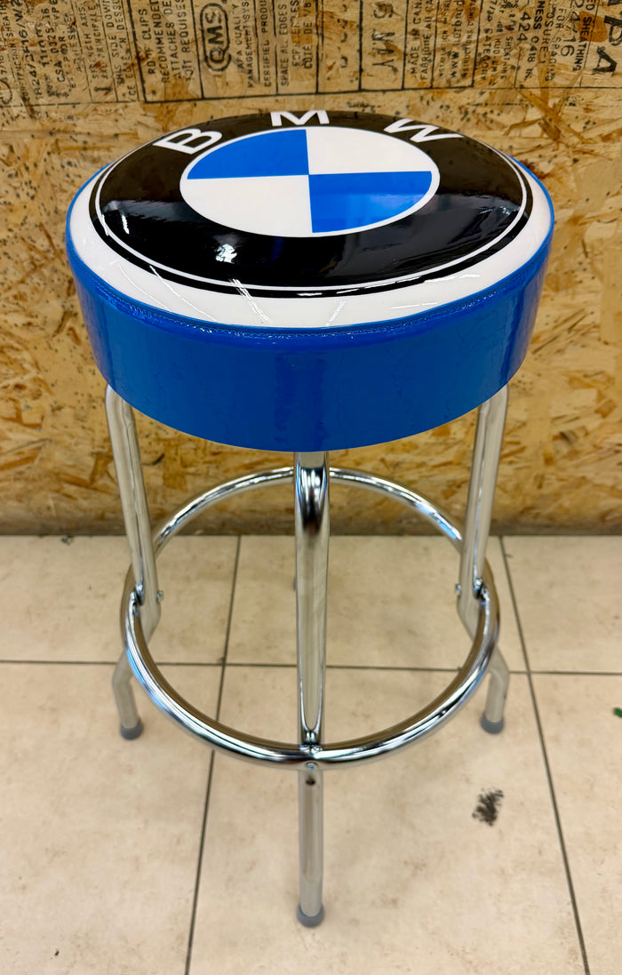 Classic BMW Logo Bar Stool for Your Garage, Man Cave, or Workshop