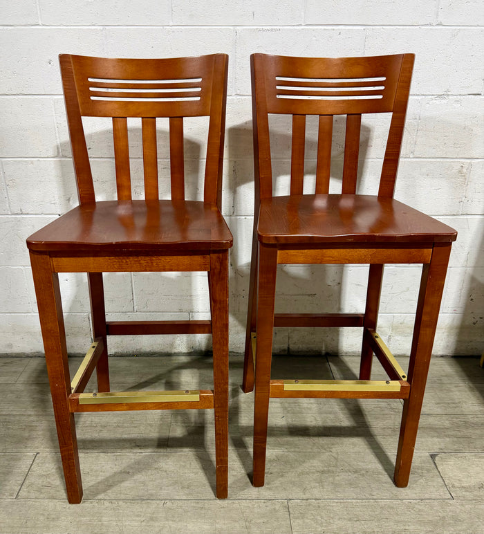 Set of  2 Wooden Barstools