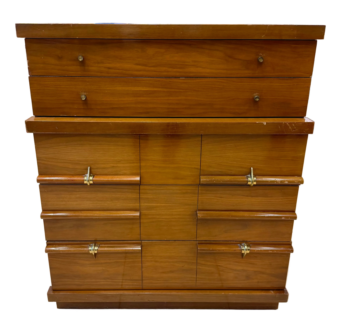 Vintage Mid-Century Pepplers Fine Furniture Tallboy Dresser