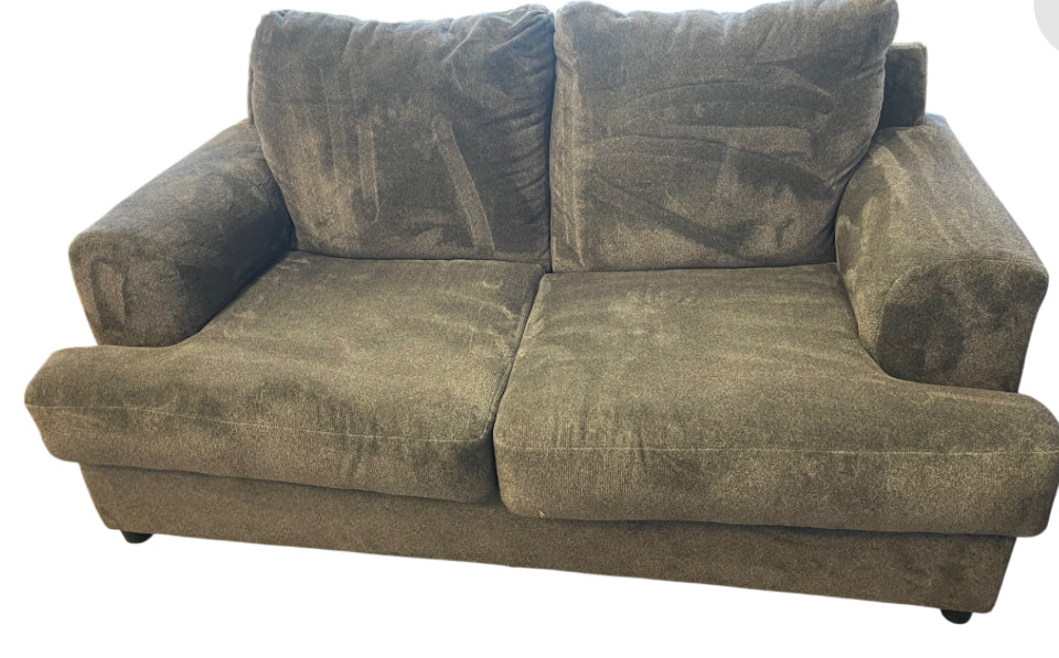 Grey Fabric Cushion Loveseat