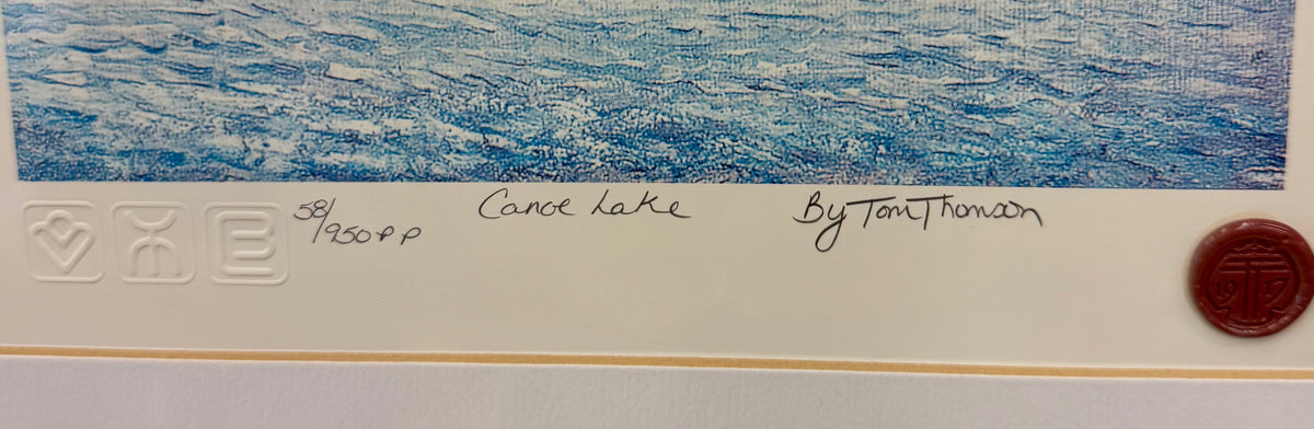 Framed Limited Edition Tom Thomson Set of 3 Prints (Canoe Lake, Sunset Canoe Lake, & Northland Sunset)