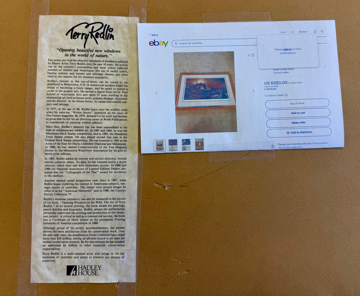 Terry Redlin "Heading Home" Framed & Double-Matted Print – Signed Open Edition