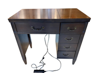 Vintage Singer 248 Facilita Sewing Machine in Dark Wood Cabinet Desk