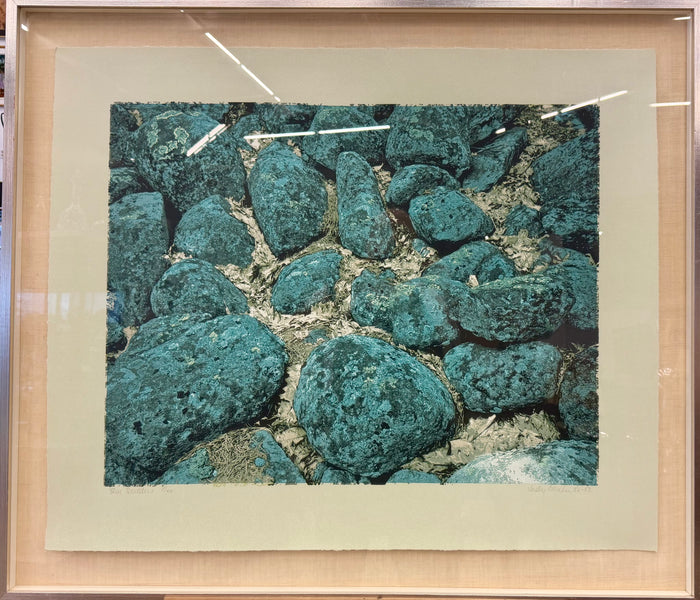 Blue Boulders: Limited Edition Serigraph / Silkscreen Print by Canadian Artist Judy Gouin (1982–83)