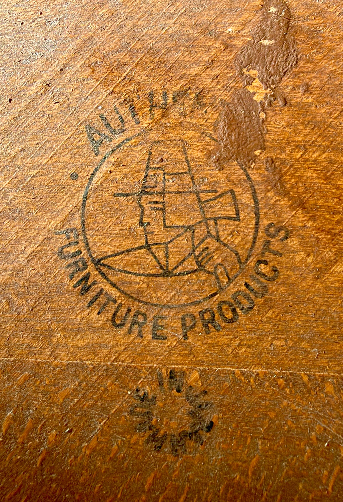 Vintage "Authentique Furniture Products" Rustic Solid Wood 3-Legged Milking Stool with Side Handle