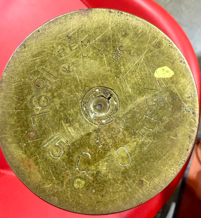 Rare WWI Trench Art Brass Shell Casing – 4th Canadian Railway Troops (1917)