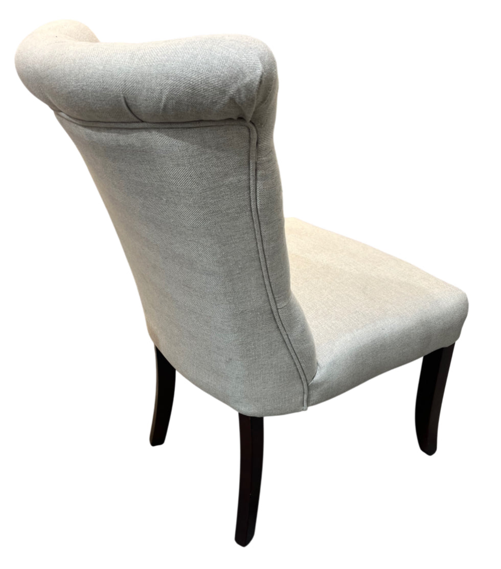 6-Piece Beige Fabric Tufted Dining Chair