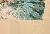 Blue Boulders: Limited Edition Serigraph / Silkscreen Print by Canadian Artist Judy Gouin (1982–83)