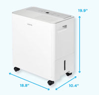 Vissani 50 Pint Capacity Portable Dehumidifier, 4,500 Sq. Ft. Coverage