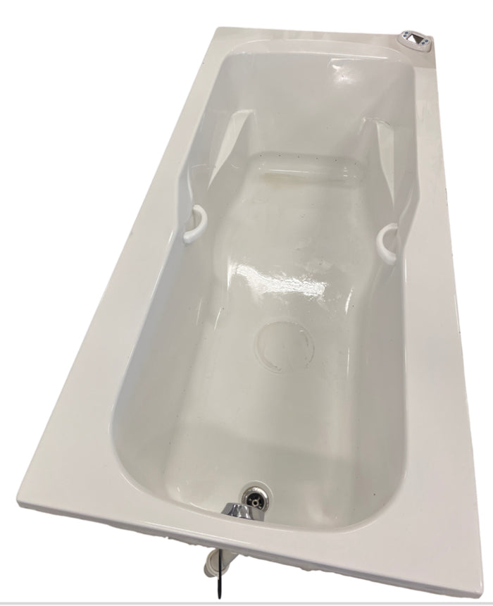 72" x 33" White drop-in bathtub