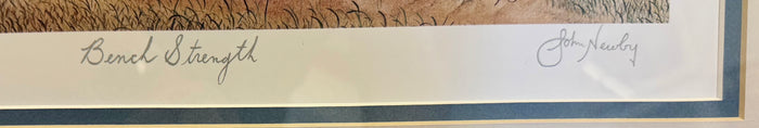 "Bench Strength" Signed Limited Edition Baseball Print by John Newby