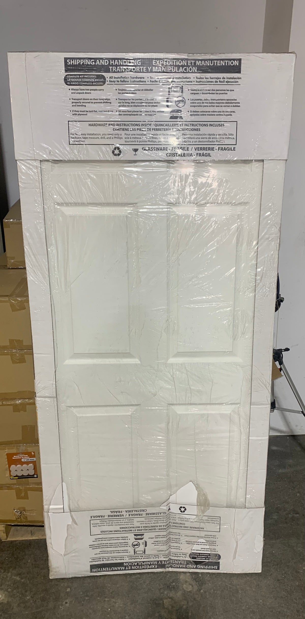 TRUporte 72-inch x 80.5-inch 6-Panel Closet Sliding door