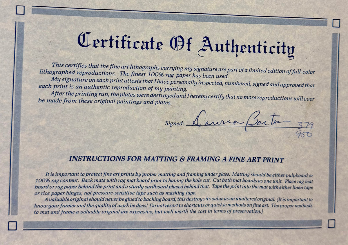 Donna Barton Signed & Numbered Limited Edition Lithograph - "Wind Flowers"