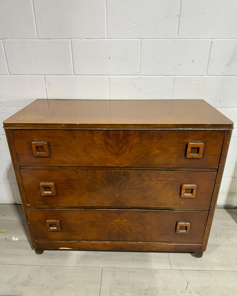 42"W Wooden dresser with 3 drawers