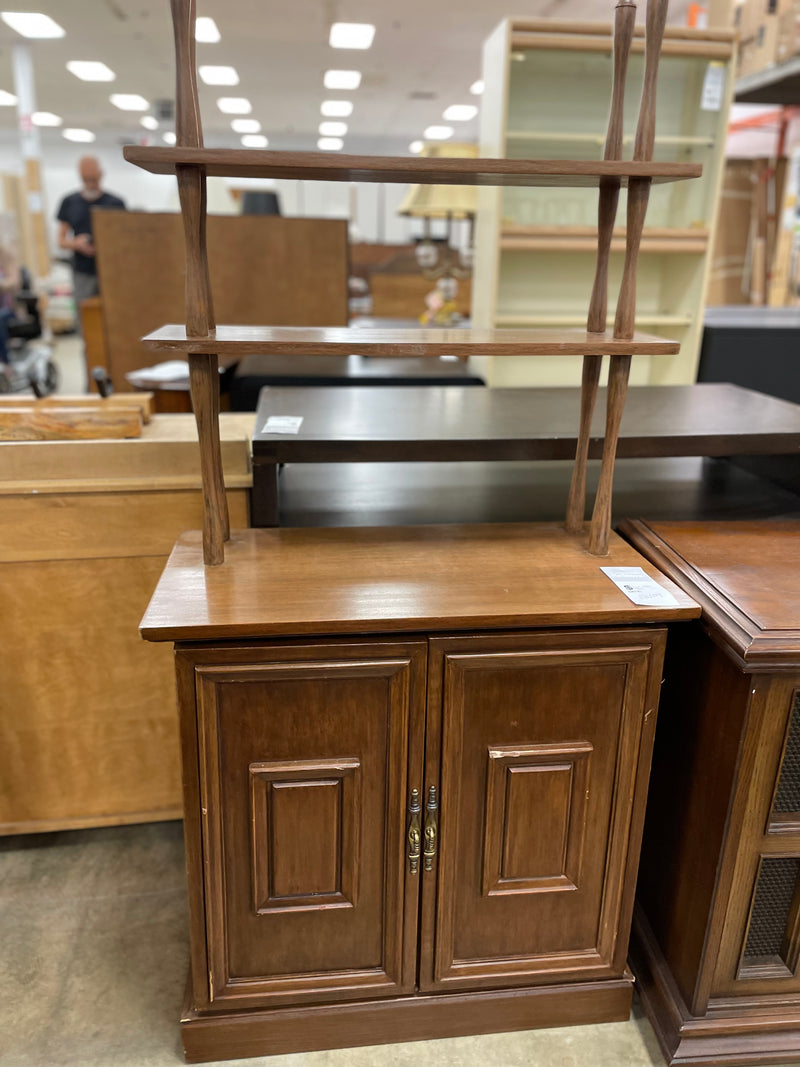 Wooden Cabinet With 2 Shelves