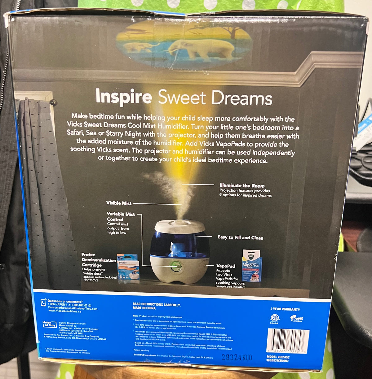 Vicks sweet Dreams Cool Mist Humidifier VUL575C