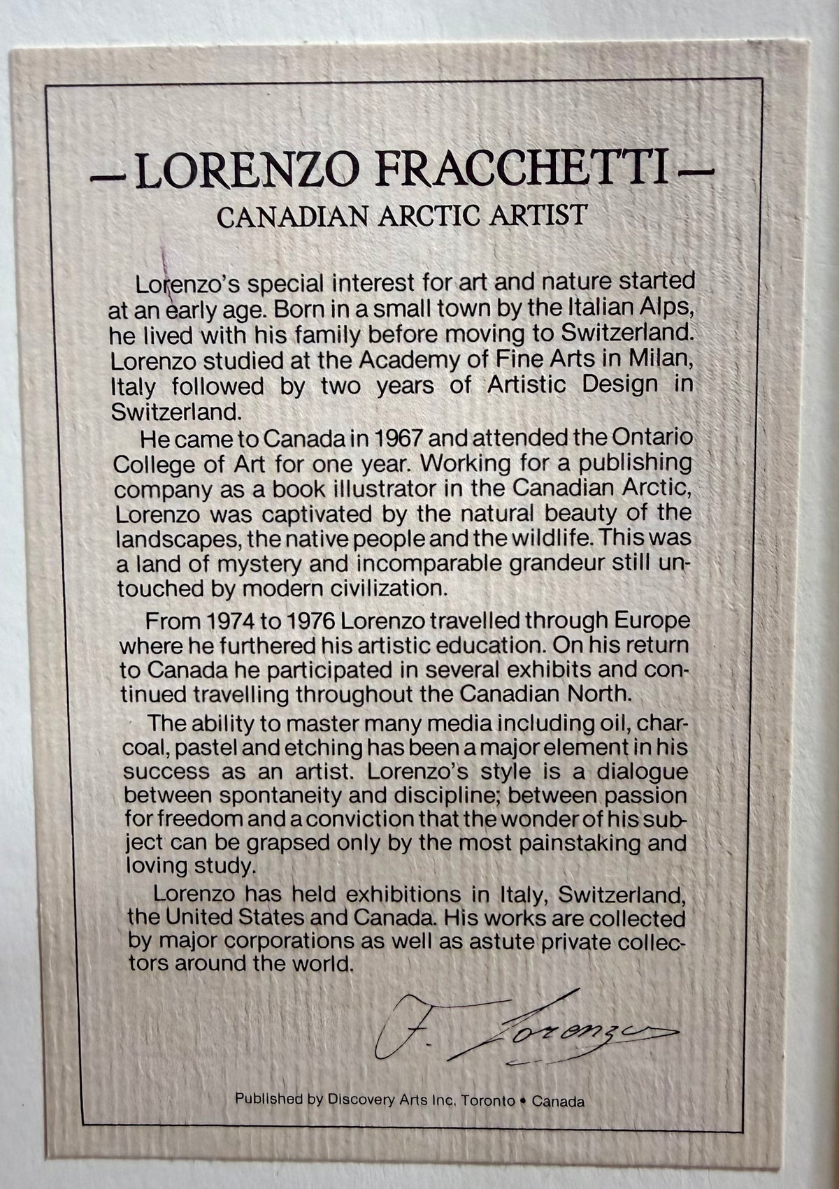 Lorenzo Frachetti “Ghostly Trail” Limited Edition Signed Print – Canadian Arctic Art