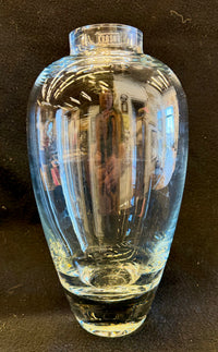 Vibrant Vintage Krosno Heavy Handcrafted Glass Sculpture / Vase