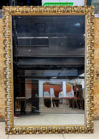 Vintage Large Ornate Gilt Accent Wall Mirror