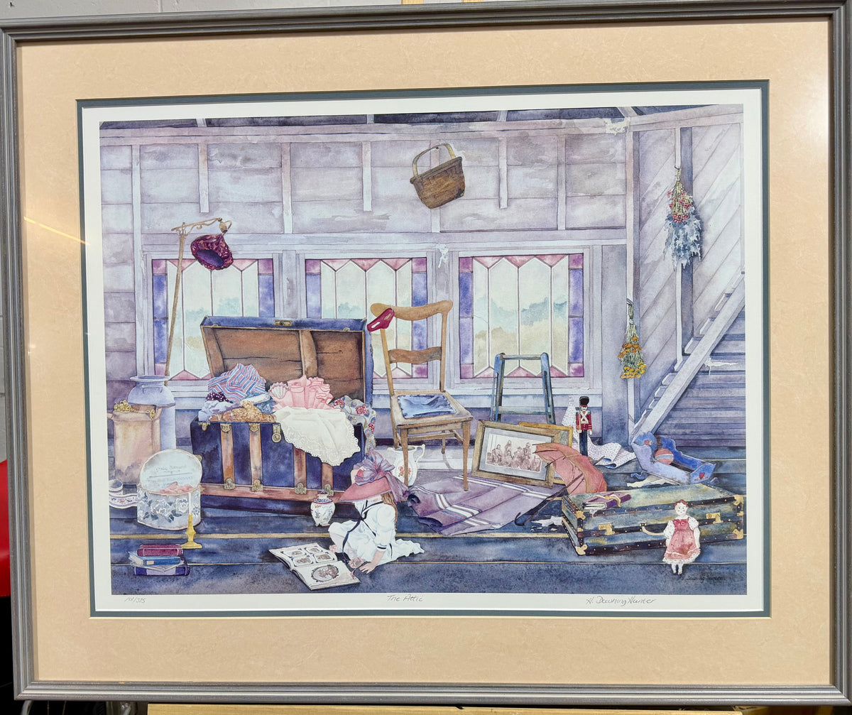 Framed Limited Edition Art Print – "The Attic" by H. Downing Hunter