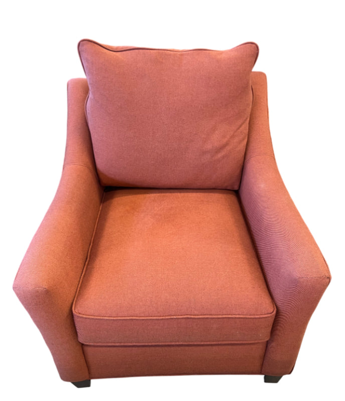 Coral Orange Loose Back Armchair