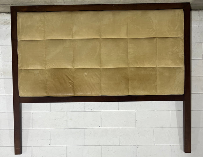 King Upholstered Headboard - Beige/brown