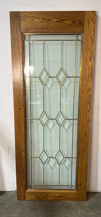 Solid Wood Door With Patterned Glass 32"W x 79.5"H