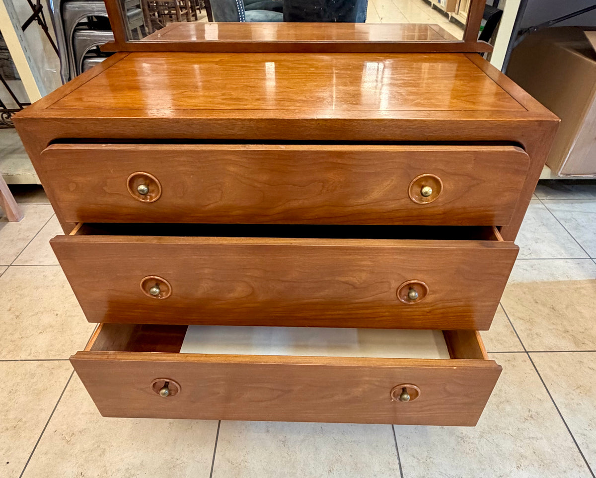 Mid-Century Modern Masterpiece: "Counterpoint" Bachelor Chest with Attached Mirror by John Van Koert for Drexel