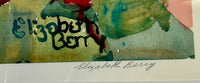 Elizabeth Berry “Hibiscus” — Signed Artist Proof Watercolor, Gold Gallery Frame