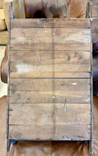 Project-Ready Antique Barber’s Wall Cabinet with  Door and Rope Twist Accents