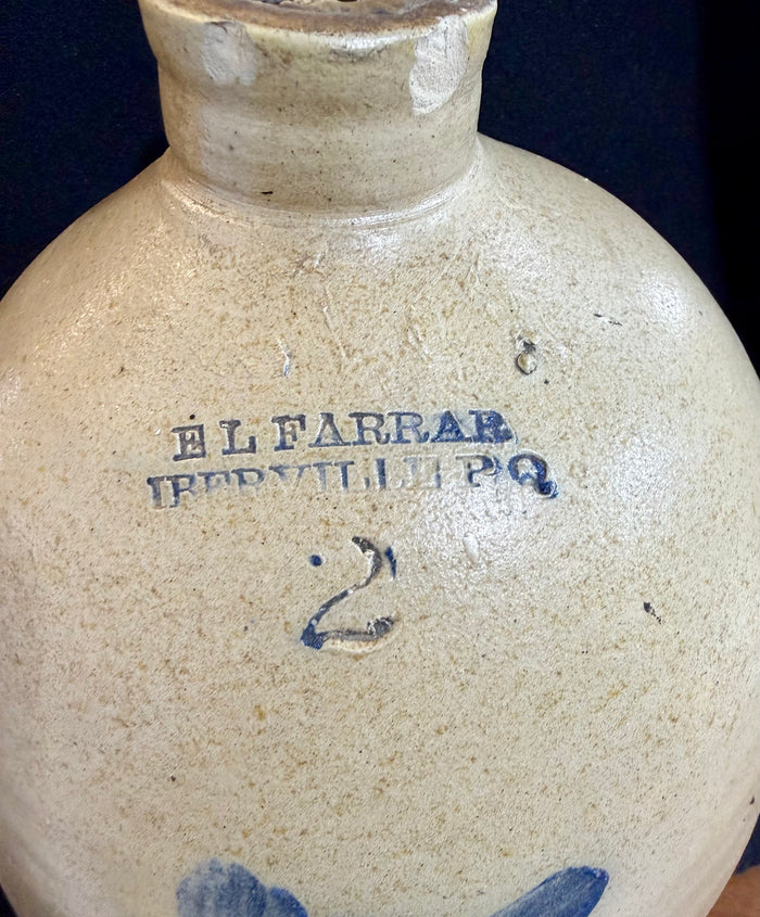 Antique Stoneware Jug by E.L.  Farrar