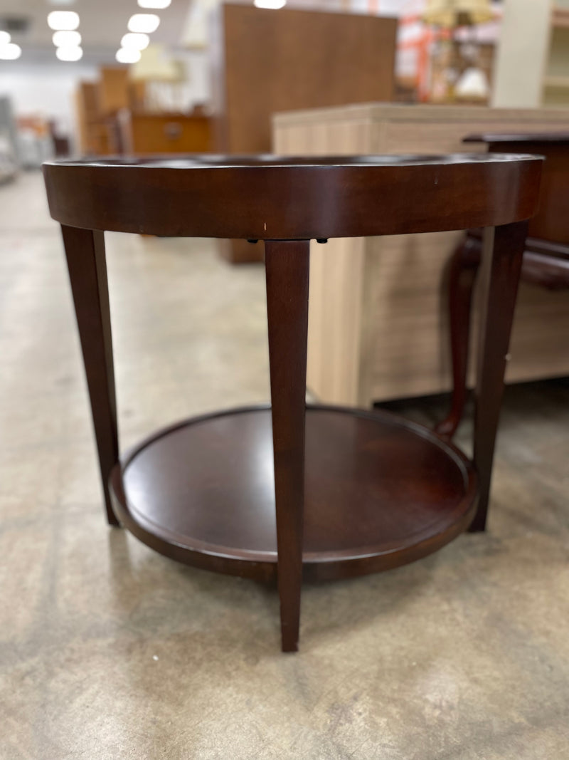 Oval Side Table With Glass Top