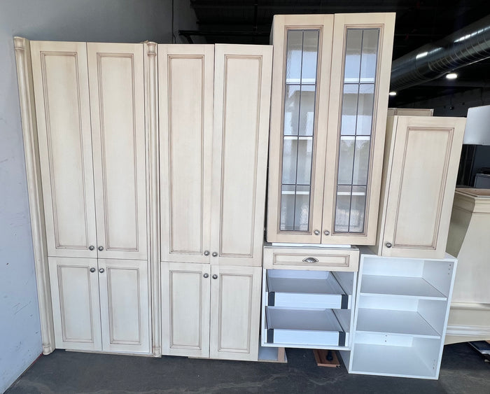 Kitchen Cabinets Set - 2 Pantry - 3 Wall Cab - 1 Hood Cab