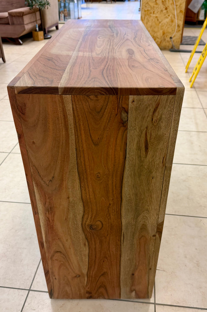 Solid Acacia Wood Modern Rustic Console / Media Unit