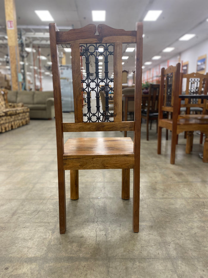 Dining Chair with Cast-Iron Decorative Details