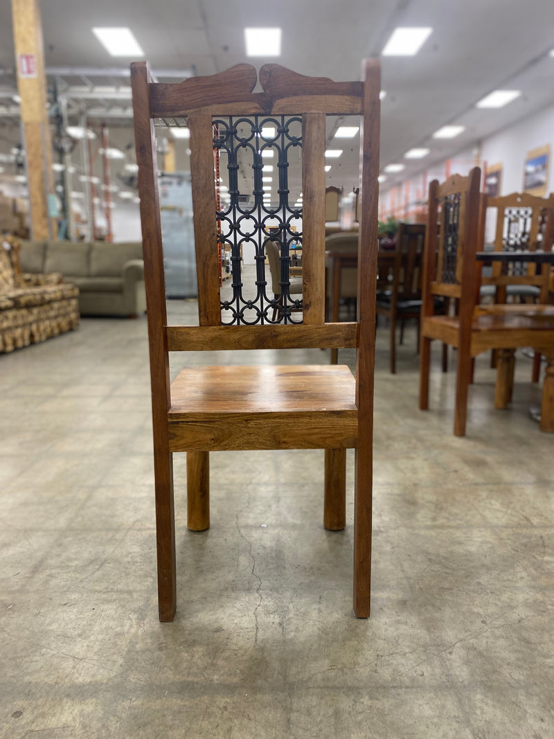 Dining Chair with Cast-Iron Decorative Details