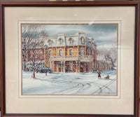 Charming Framed Winter Print: "The Prince of Wales Hotel" by Trisha Romance ('84)