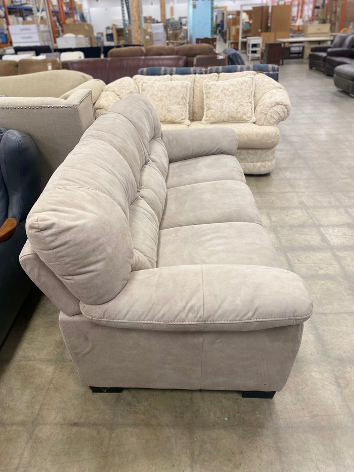 Light Beige Fabric Three Seater Sofa
