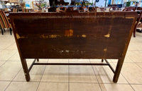 Vintage Jacobean Revival Quarter-Sawn Oak Buffet / Sideboard with Carved Details and Silverware Drawer