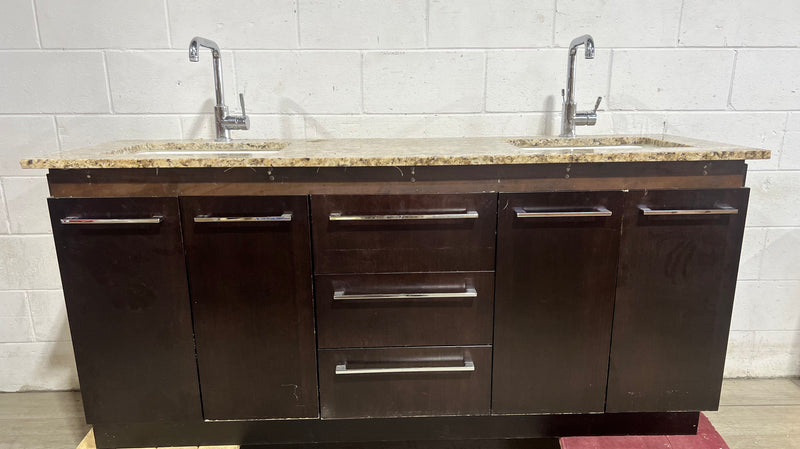 Stone Top Double Vanity