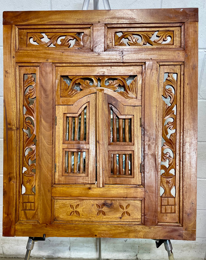 Majestic Hand Carved Wooden Decorative Mirror